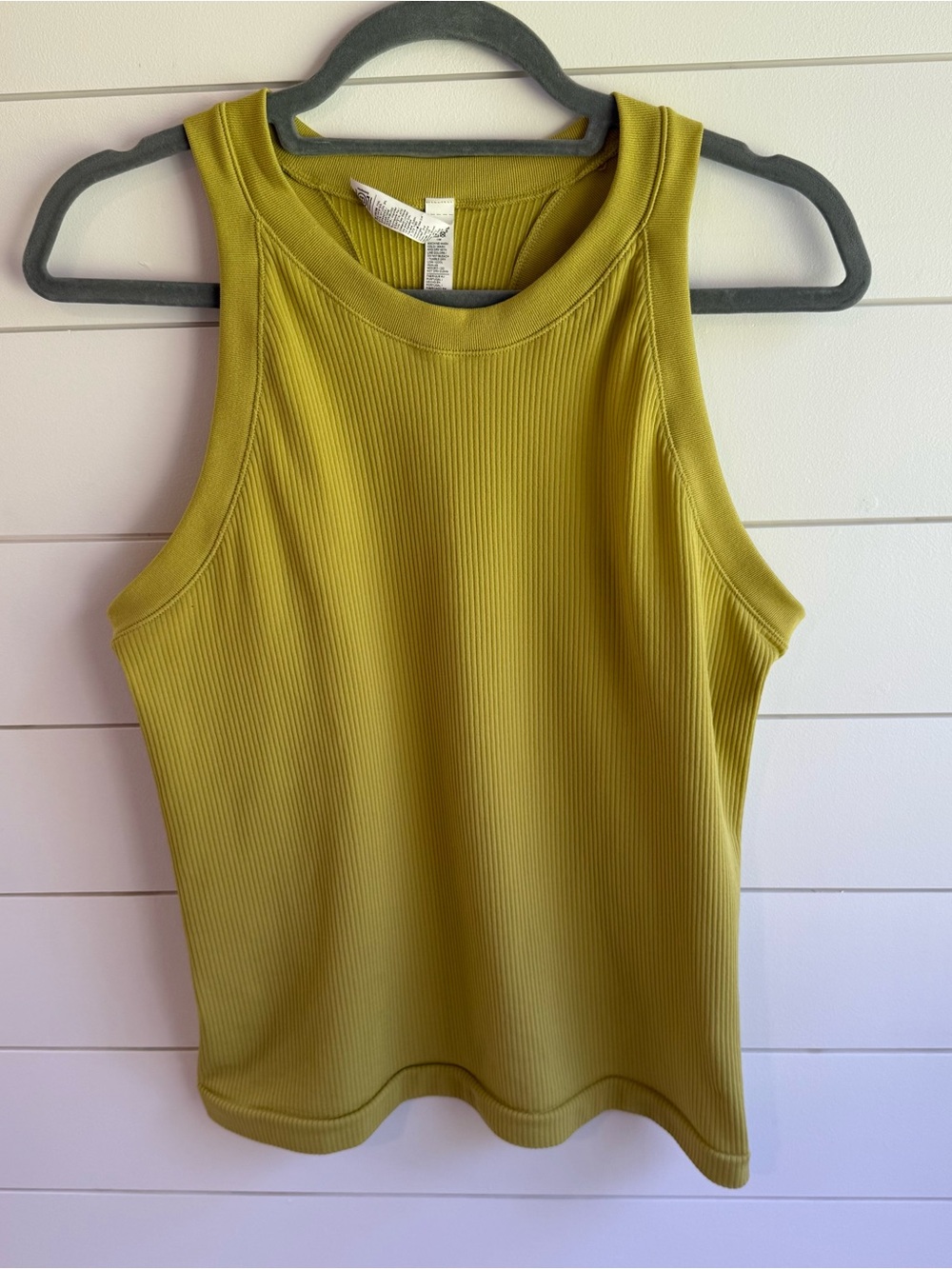 Athleta ribbed olive tank xl